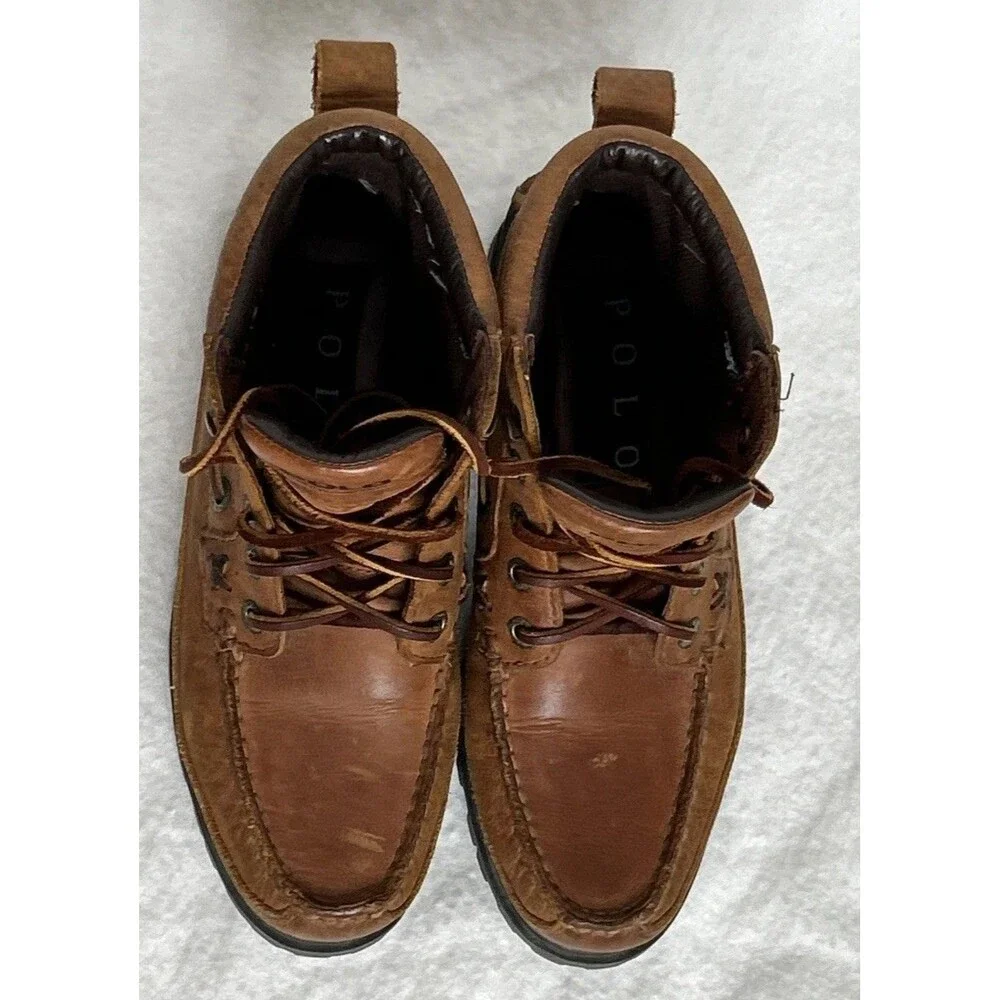 Polo Ralph Lauren Boots Mens Size 7B Leather Combat Hiking MC4852 Ranger Moc
